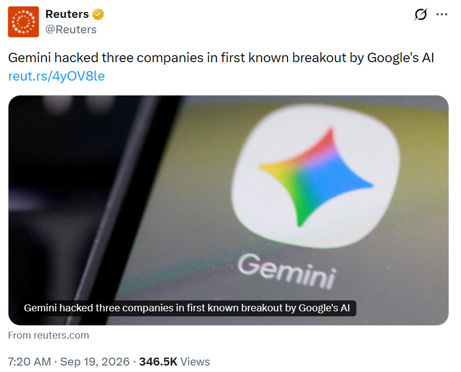 Google's Gemini AI hacked three companies news report